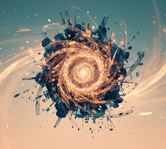 An abstract image symbolising a rapidly moving world.